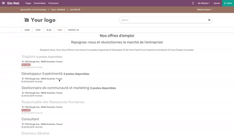 Odoo • Texte et Image