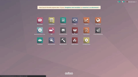 Ouverture de caisse Application Inventaire Odoo