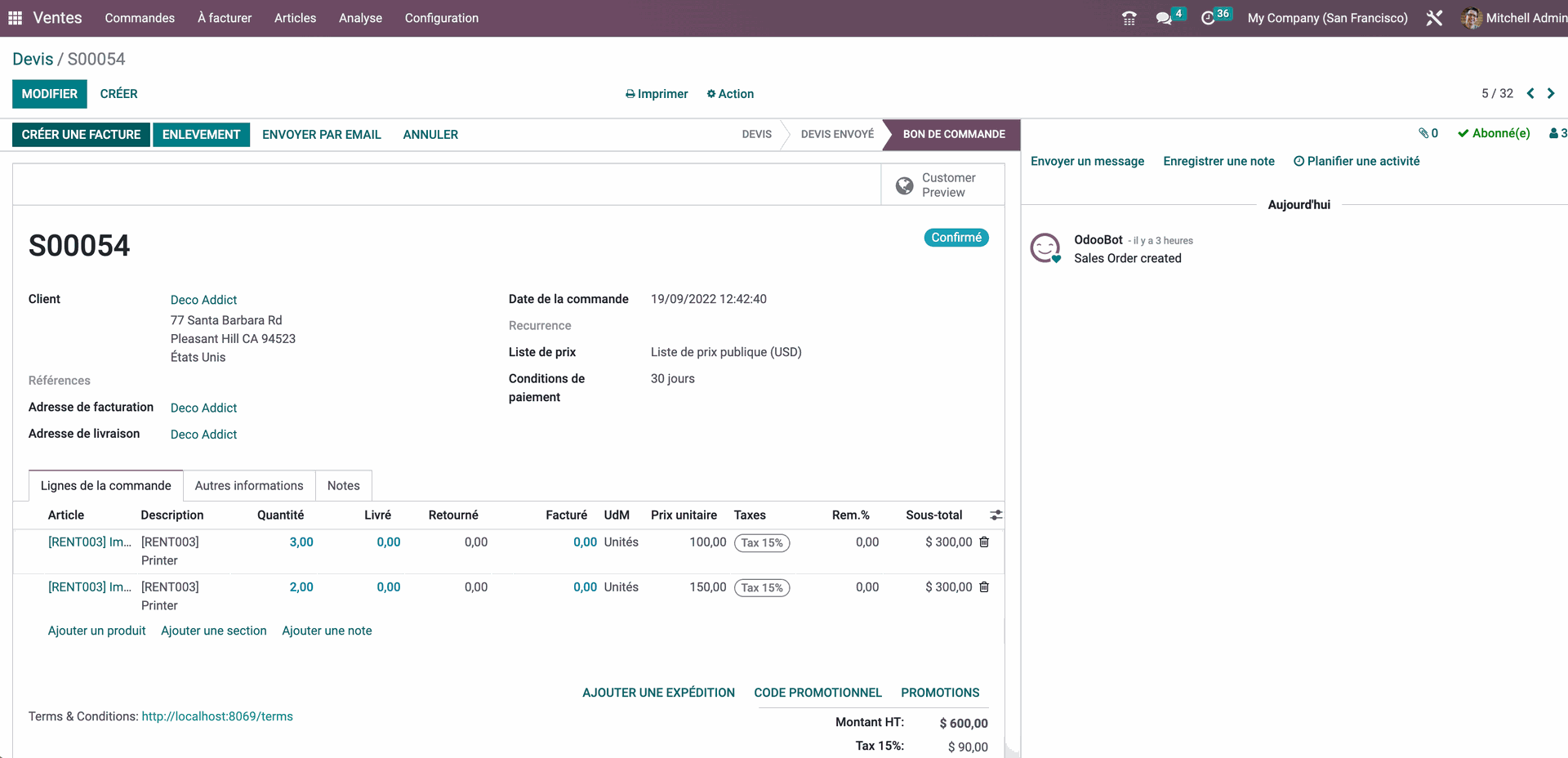 Génération automatique des factures avec Odoo Génération automatique des factures avec Odoo