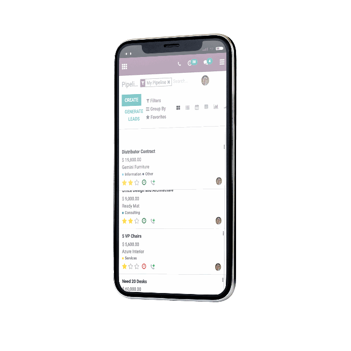 Application CRM Odoo Application CRM Odoo