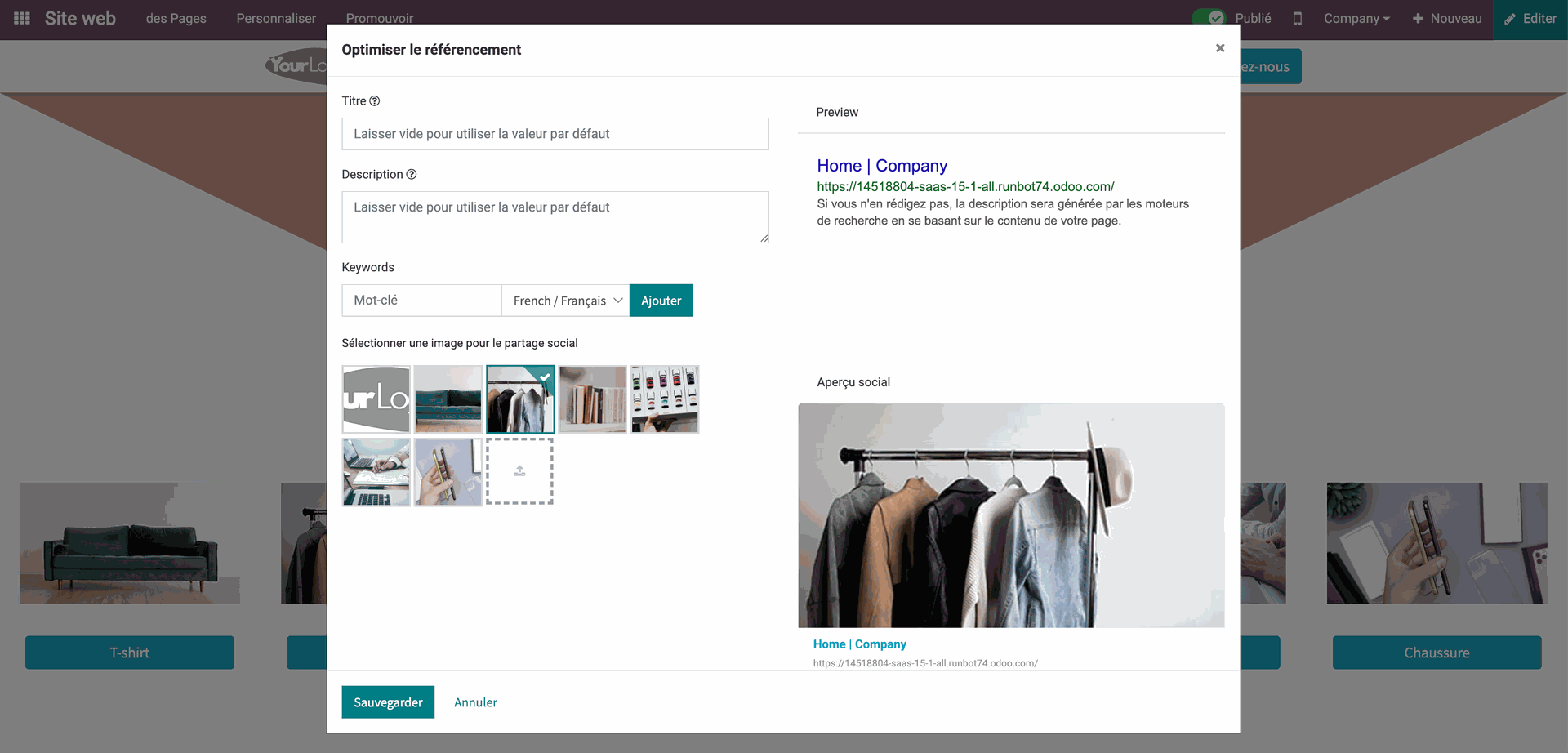 Référencement avec Odoo