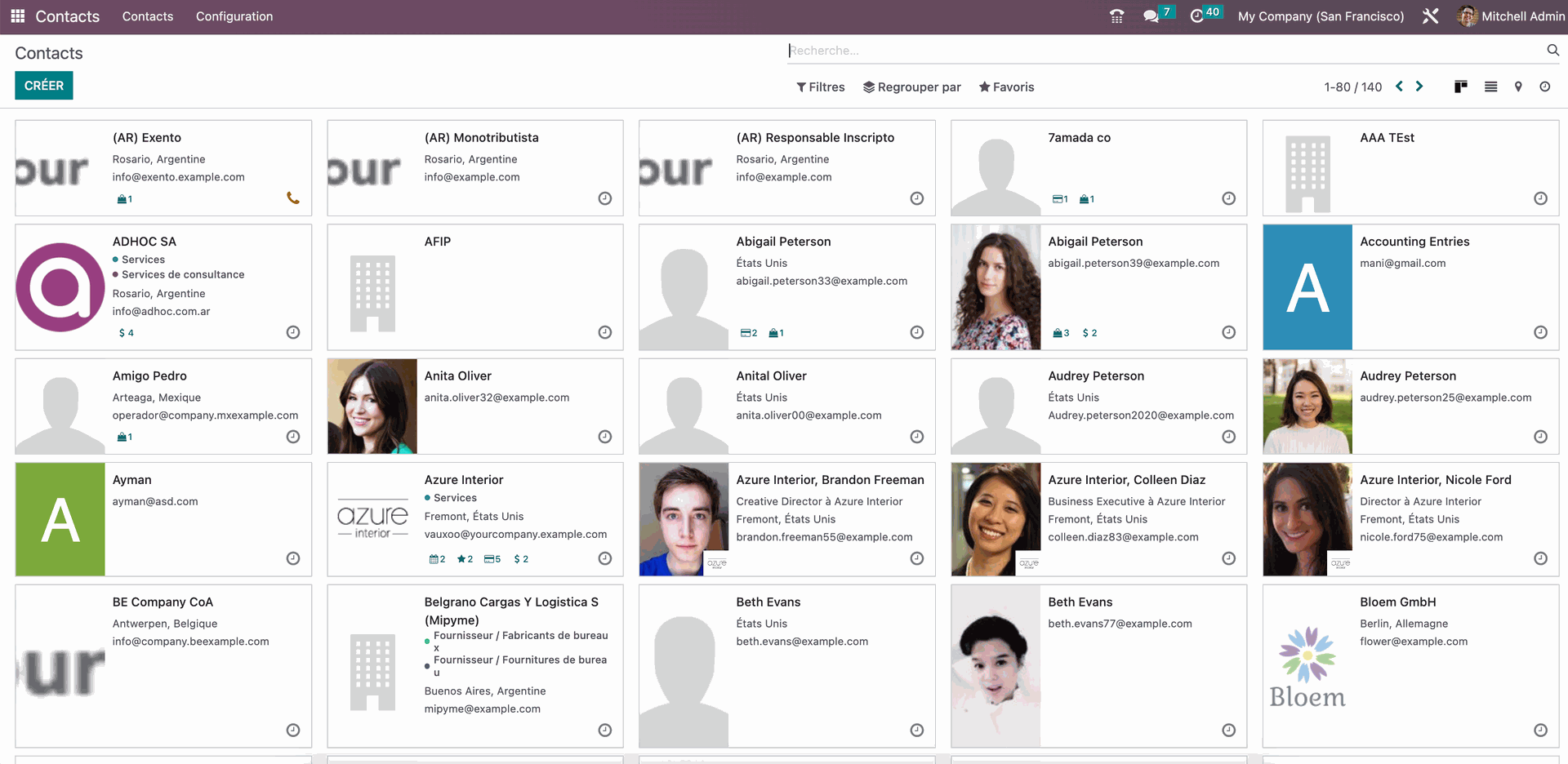 Application Contacts Odoo