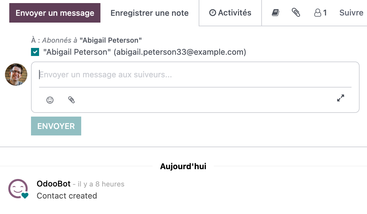 Échanges directs sur la fiche de contact Échanges directs sur la fiche de contact