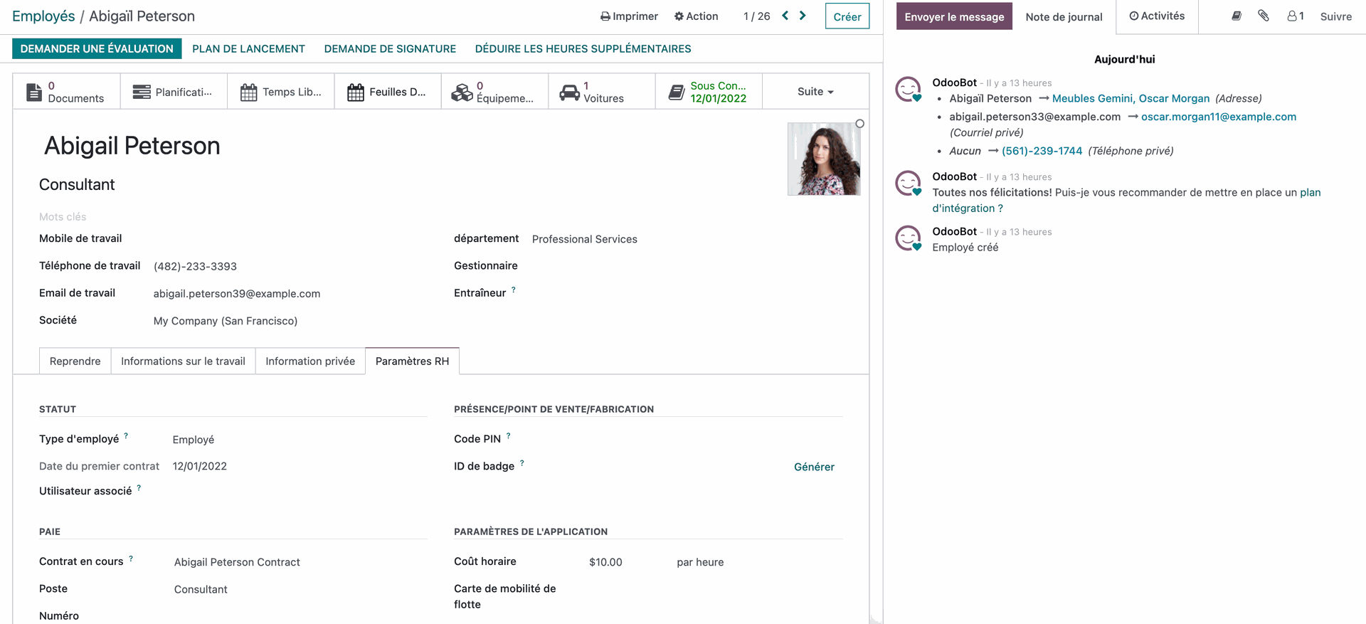 Fiche Employé Odoo Fiche Employé Odoo