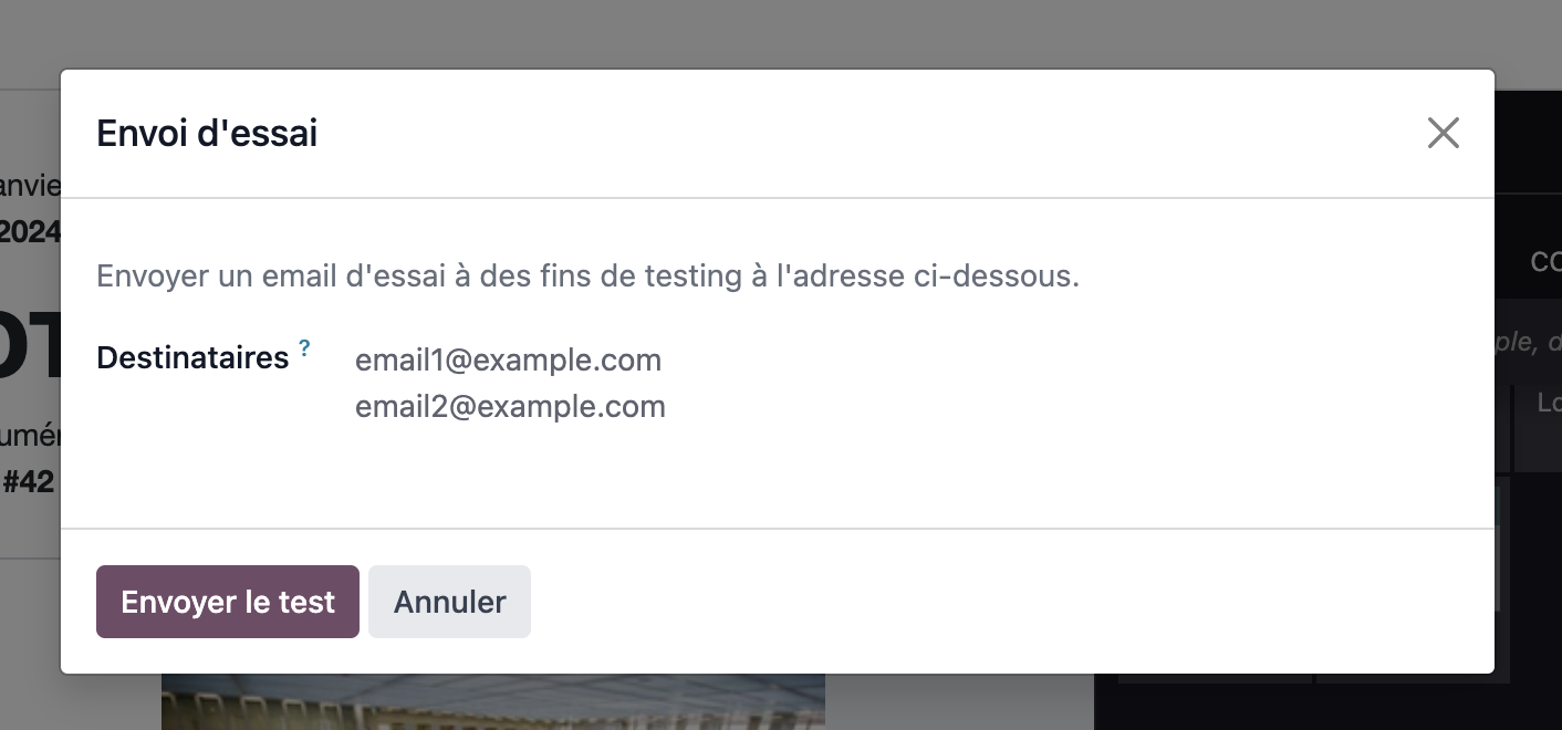 Email de test